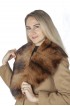 Brown polecat fur collar